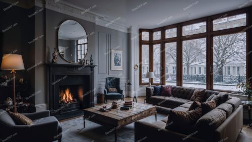 Winter View from a Historic London Mansion