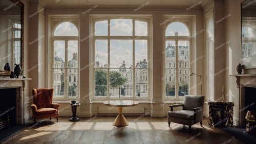 Elegant London Mansion: Timeless Charm Through Grand Windows