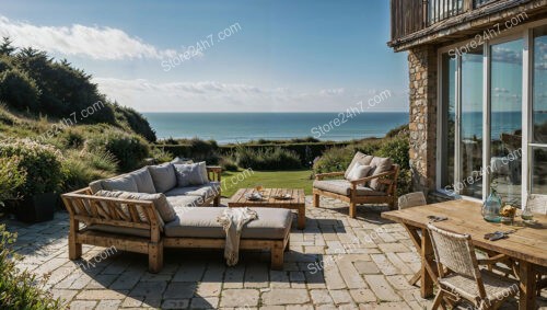 Normandy Coastal Cottage: Expansive Ocean View Terrace