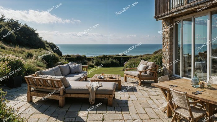 Normandy Coastal Cottage: Expansive Ocean View Terrace