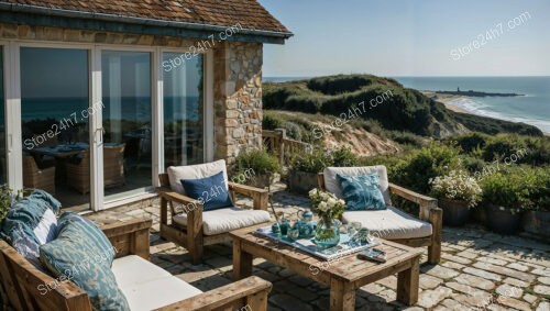 Normandy Coastal Cottage with Ocean View Terrace