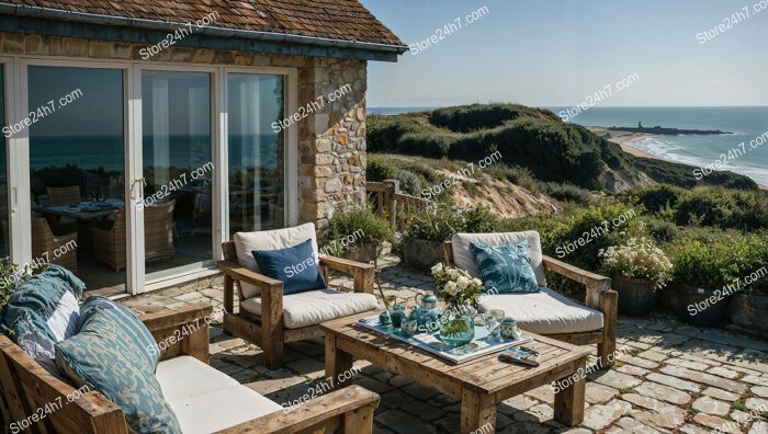 Normandy Coastal Cottage with Ocean View Terrace