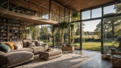 Contemporary Veranda of a Countryside Home in Britain