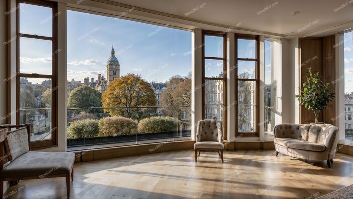 Elegant London View from a Historic Mansion