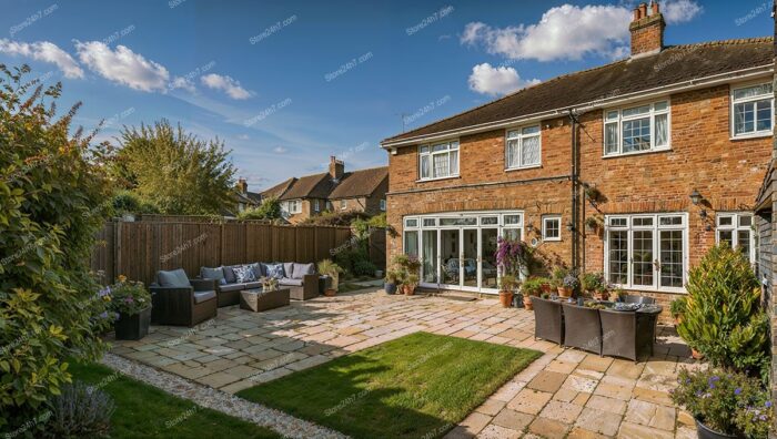 English Brick House with Spacious Garden Patio