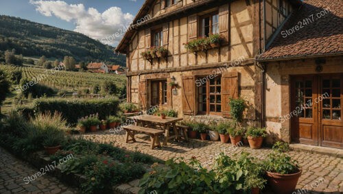Quaint Alsace Cottage with Scenic Courtyard View