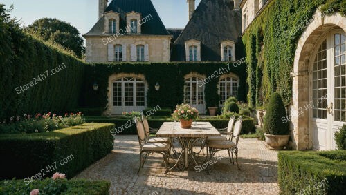 Elegant French Countryside Estate Surrounded by Lush Gardens