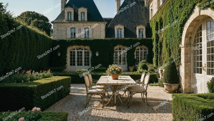 Elegant French Countryside Estate Surrounded by Lush Gardens
