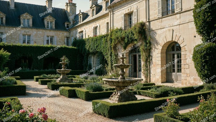 Classic French Country Mansion with Manicured Gardens