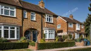 British Home with Traditional Brick Facade