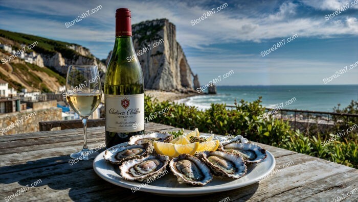 Sea View Breakfast with Oysters at Normandy Coastal Cottage