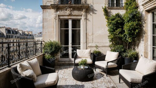 Luxurious Terrace in Prime French City Apartment