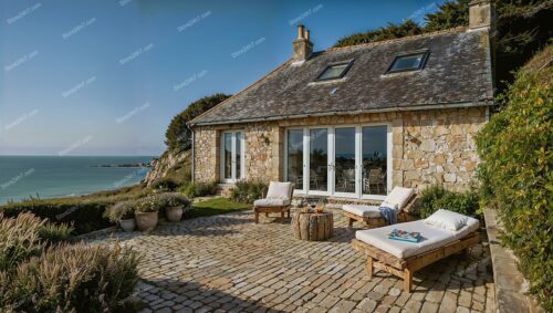 Charming Normandy Coastal Cottage with Panoramic Ocean Views