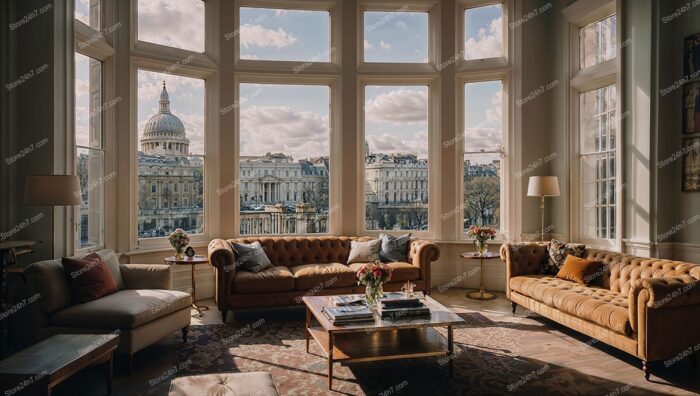 London Mansion: Stunning View Through Elegant Windows