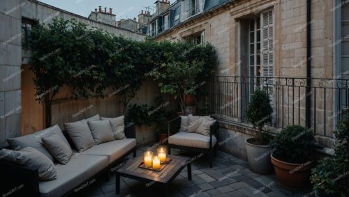 Elegant Terrace in a Parisian Luxury Apartment
