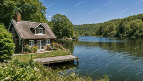Charming Cottage on Tranquil Lake in England