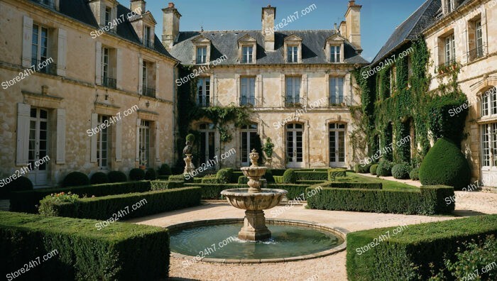 French Countryside Mansion with Stunning Central Fountain