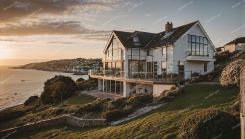 Stunning Coastal Home Overlooking the English Channel Sunset