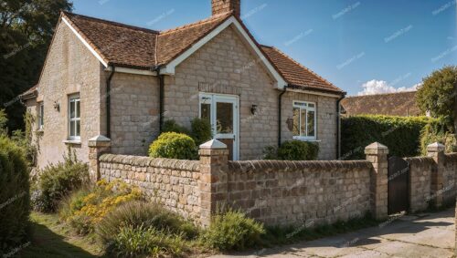 Stone Cottage in English Countryside Setting