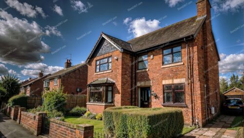 Elegant English Home with Classic Red Brick Facade