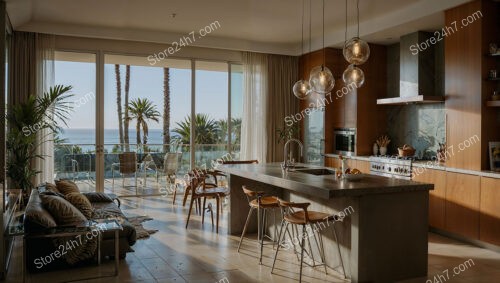 Luxurious Ocean-View Kitchen in Nice, French Riviera