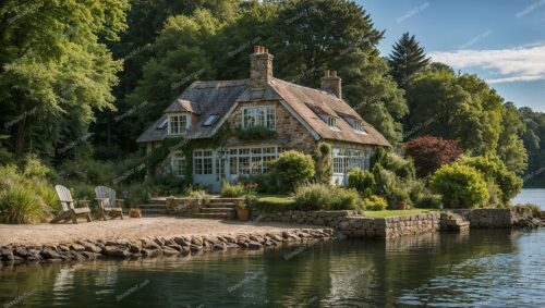 Charming English Cottage by a Serene Lakeside