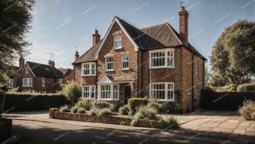 Double-Fronted Victorian House in English Countryside