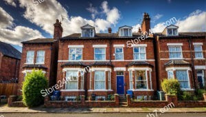 Traditional Red Brick Townhouses in Charming English Neighbourhood