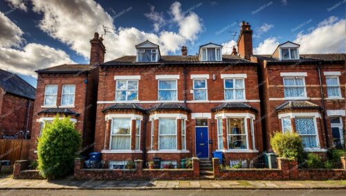 Traditional Red Brick Townhouses in Charming English Neighbourhood