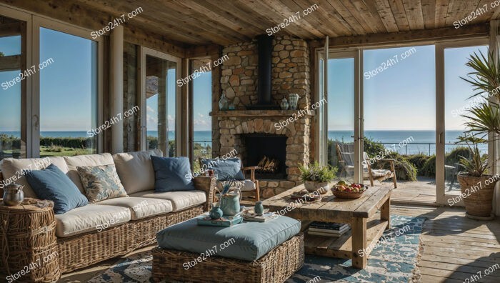 Normandy Coastal Cottage with Beautiful Oceanfront Living Room