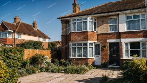 Old Brick House in English Town