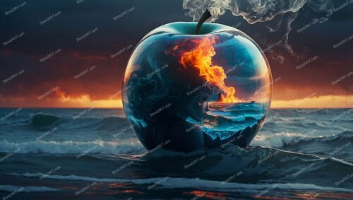 Mystical Flames of Eve's Forbidden Apple Unleashed
