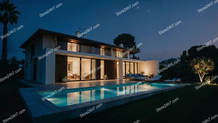 Elegant Evening Villa with Pool in Nice, France