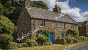 Blue Door Cottage in Scottish Countryside Bliss