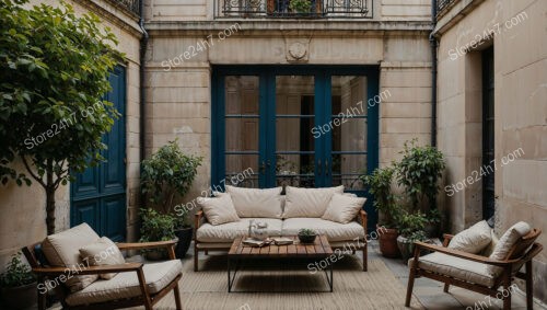 Charming Terrace in Elegant French City Apartment