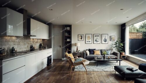 Modern UK Property with Elegant Open-Plan Living Room