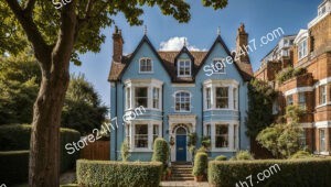 UK Real Estate: Historic English House with Blue Facade
