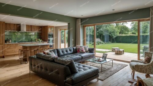 Modern Countryside UK Property with Inviting Glass Patio View