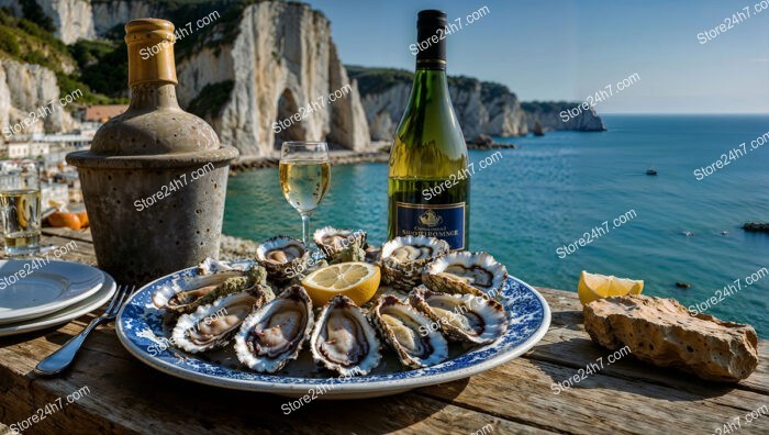 Oyster Breakfast with Wine in Normandy Cottage