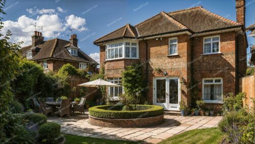 Quaint English Home with Beautiful Garden Patio
