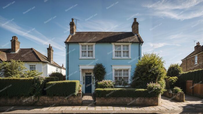 Stately Brick House with Lush English Garden