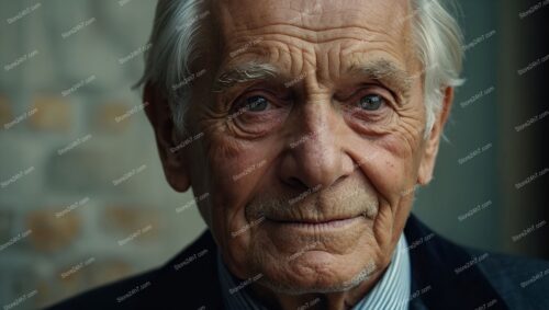 Wise Elder's Ironic and Penetrating Gaze Captured Perfectly