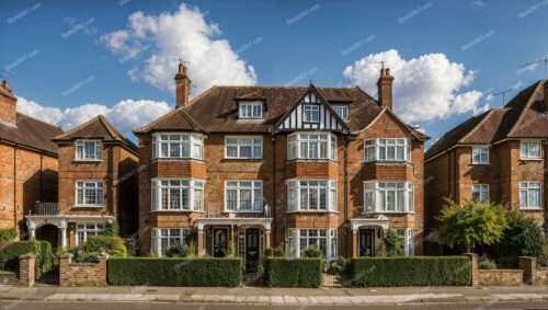 Stately English Brick Home with Elegant Architectural Design