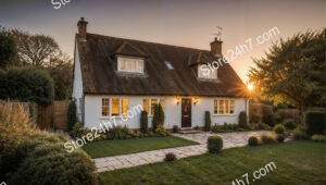 Countryside Family Home with Sunset Glow