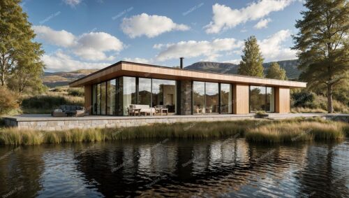 Modern Riverside Home in the Scottish Countryside