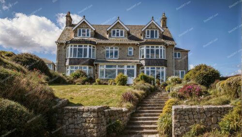 English Country Home with Scenic Garden View