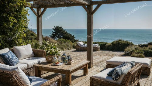Normandy Coastal Cottage: Idyllic Ocean View Patio
