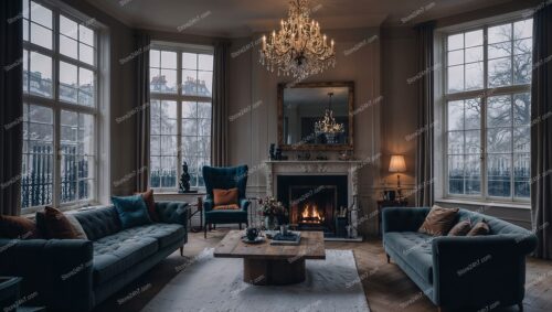 Warm Winter View from a Historic London Mansion