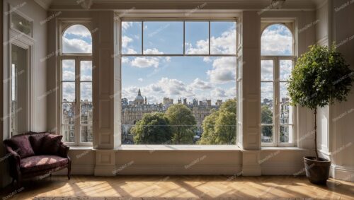 A Panoramic View of London from Mansion Windows