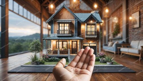 Captivating Miniature House Model for Real Estate Website